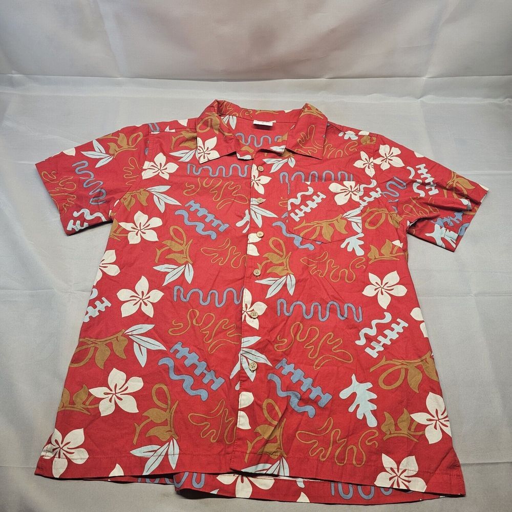 Barefoot In Paradise Mens Hawaiian‎ Shirt Floral  Adult size Medium Vintage
